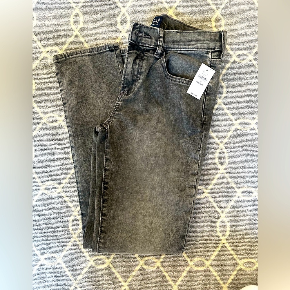NWT Gap boys size 10 regular grey jeans. Stretch slim fit.
